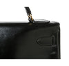 Hermes Kelly 32 Bag Noir Box Leather