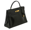 Hermes Kelly 32 Bag Noir Box Leather