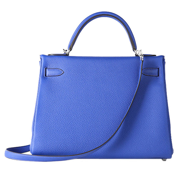 Hermes Kelly 32 Bag Blue Togo