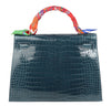 Hermes Kelly Bag Blue Roi Crocodile