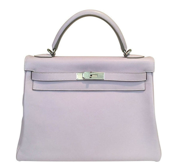 Hermes Kelly 32 Rose Dragee Bag 