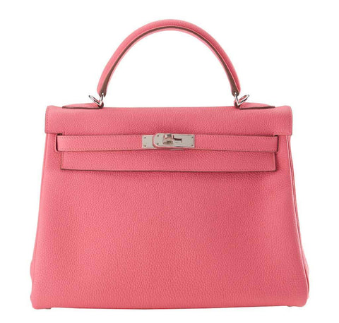 Hermes Kelly 32 Rose Lipstick Bag