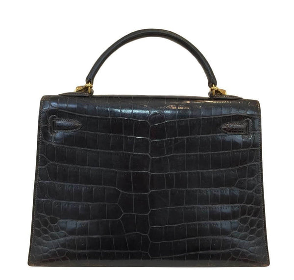 Hermes Kelly 32 Vintage Bag Crocodile