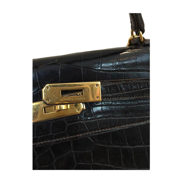 Hermes Kelly 32 Vintage Bag Crocodile