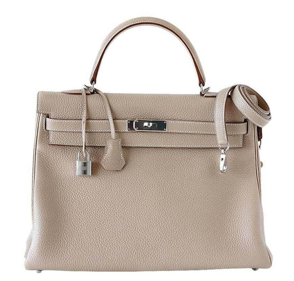 Hermes Kelly 35 Argile Supple Bag