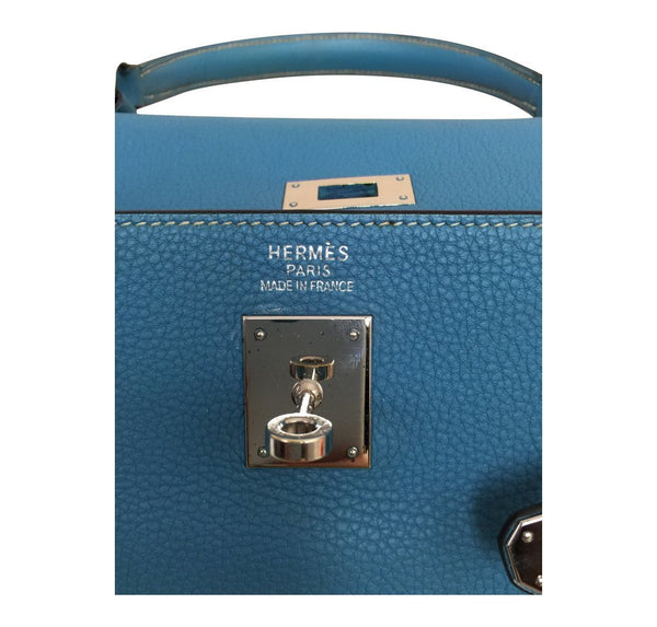 Hermes Kelly 35 Blue Jean Used embossing