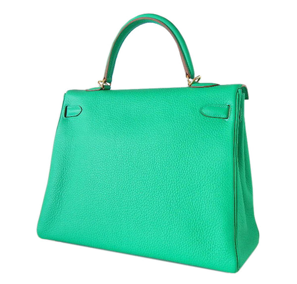 Hermes Kelly 35 Bag Menthe Clemence