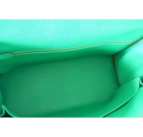 Hermes Kelly 35 Bag Menthe Clemence