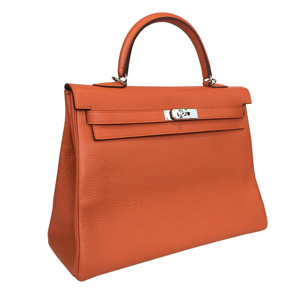 Hermes Kelly 35 Bag Orange Togo