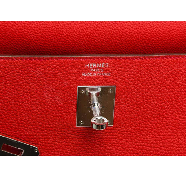 hermes kelly 35 red new embossing