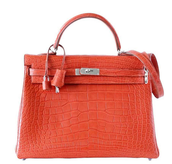 Hermes Kelly Supple Alligator Sanguine Bag