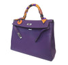 hermes kelly 35 ultraviolet used open side