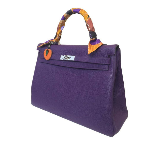 hermes kelly 35 ultraviolet used side