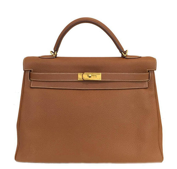 Hermes Kelly 40 Gold Bag GHW