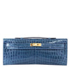 Hermes Kelly Cut Bag Blue Colvert 