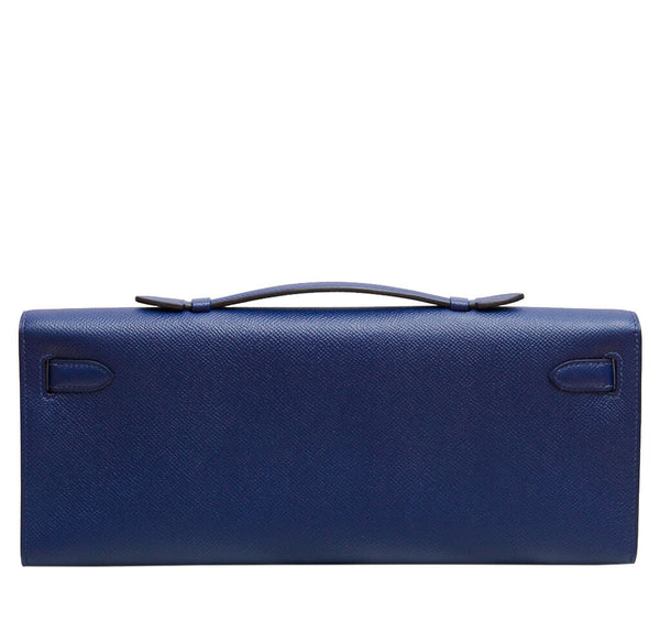 Hermes Kelly Cut Clutch Bag Blue 