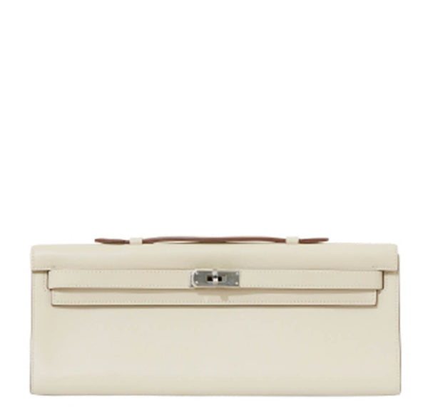 Hermes Kelly Cut Pochette Bag Parchemin