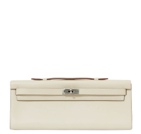 Hermes Kelly Cut Pochette Bag Parchemin