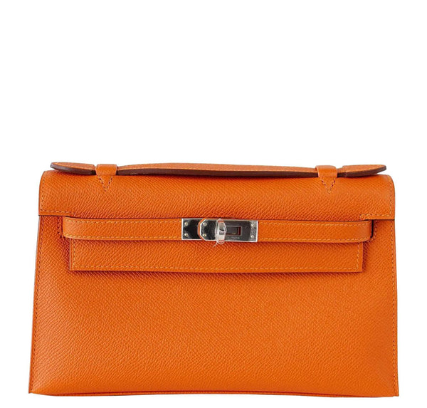 Hermes Kelly Pochette Feu Epsom Leather