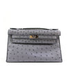 Hermes Kelly Pochette Bleu Glacier Bag