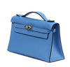 Hermes Kelly Pochette Bag Blue Swift