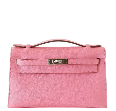 Hermes Kelly Pochette Rose Confetti Epsom