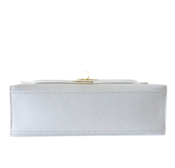 Hermes Kelly Pochette White Gold Hardware