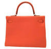 hermes kelly retourne 35 used orange poppy back