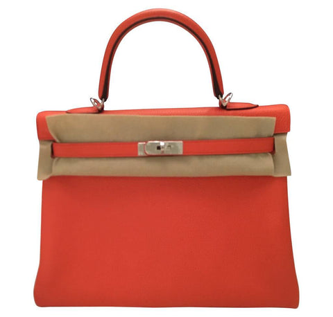 Hermes Kelly Retourne Orange Poppy Bag