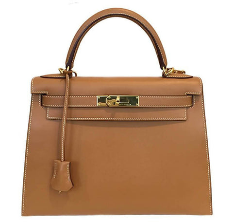 Hermes Kelly Sellier 28 Gold Bag