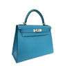 Hermes Kelly Sellier 28 Turquoise Used Side