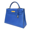 hermes kelly sellier 32 blue france used side