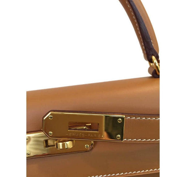 Hermes Kelly Sellier Gold Used Engraving