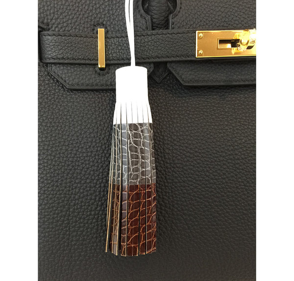 Hermes Limited Edition Tassel Charm Crocodile