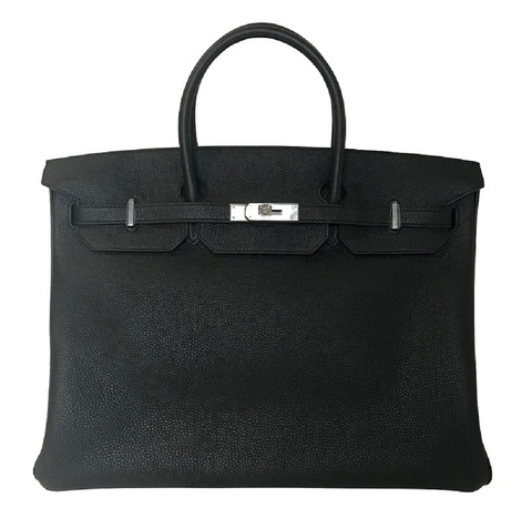 Hermes Birkin 40 Togo Noir palladium pristine front