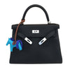 hermes kelly 28 black new front open