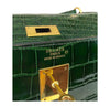 hermes kelly sellier 35 vert emerald used embossing