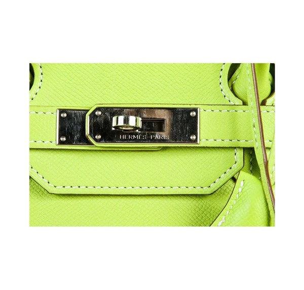 hermes birkin 35 kiwi lichen candy series used engraving