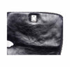 chanel accordion flap bag navy blue used detail