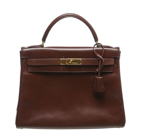 Hermes Kelly 32 Brown Bag 