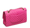 chanel classic 2.55 bag hot pink new back