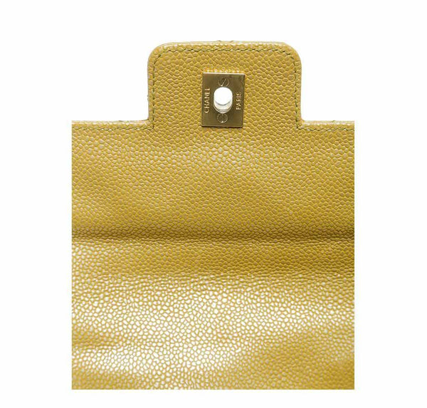 chanel flap shoulder bag gold used engraving