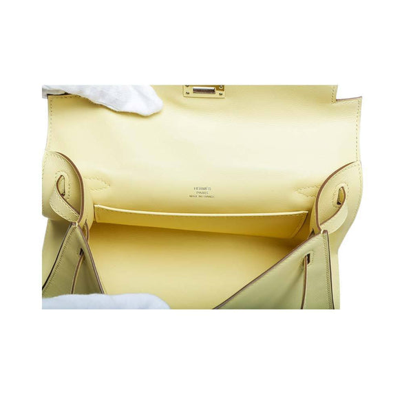 hermes kelly pochette mini soufre new embossing