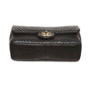 chanel classic 2.55 bag black used bottom