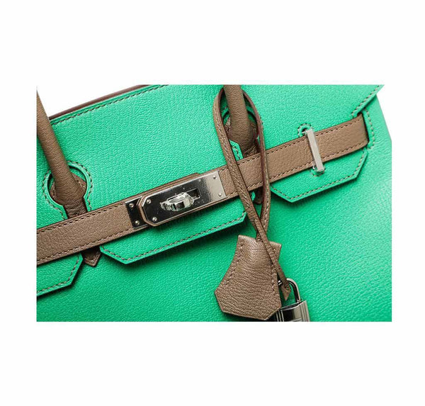 hermes birkin 30 green gray new engraving