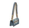 chanel boy bag mosaic light blue used back side