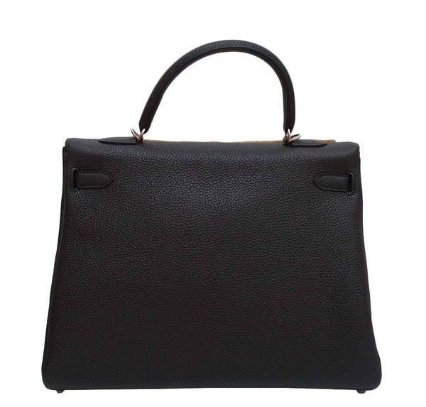 hermes kelly retourne 35 black plomb new back