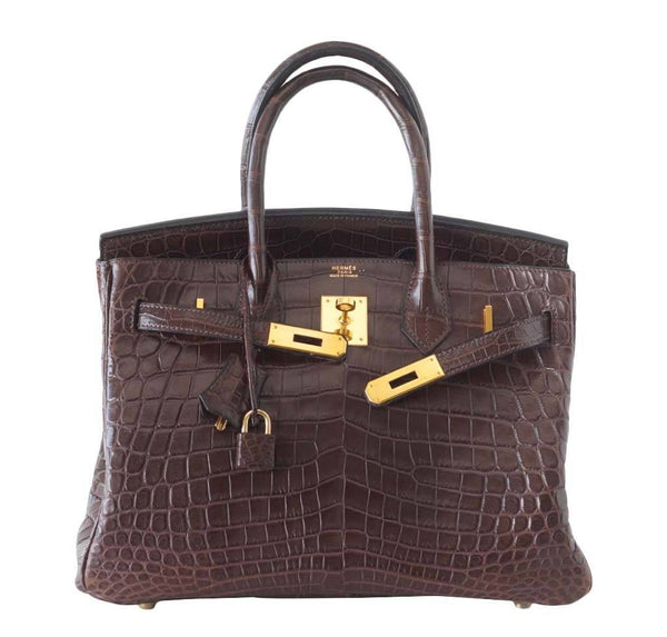 Hermes Birkin 30 Matte Havane new front open