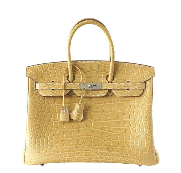 Hermes Birkin 35 Alligator Mais Bag