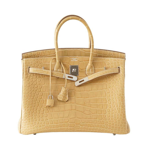 Hermes Birkin 35 Alligator Mais used front